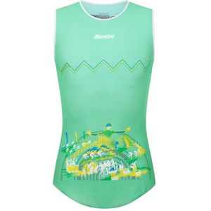 Santini Uci Road World Championships Kigali 2025 Mouwloos Basislaag Groen M Man