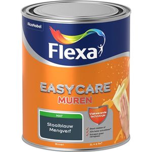 Flexa Easycare Muurverf - Mat - Mengkleur - Staalblauw - 1 liter