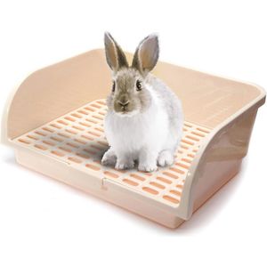 Grote vierkante kattenbak voor kleine dieren – ideaal voor konijnen, cavia's en chinchilla's
