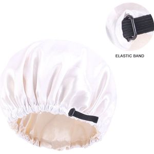 Satijnen Slaapmuts voor Kinderen van 3-7 jaar - Kinder Hair Bonnet - Haar bonnet van Satijn - Satin bonnet - Wit