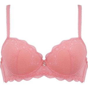 Naturana padded lace BH maat 90E met beugels apricot