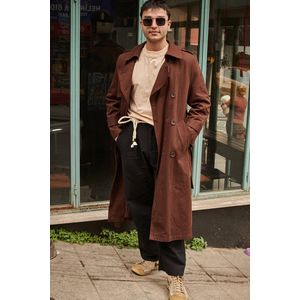 Oversized Trenchcoat - Donkerbruin - Unisex