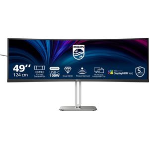 Philips 49B2U5900C - Ultrawide Curved Productivity Monitor - USB-C 100w - RJ45 - 49 inch