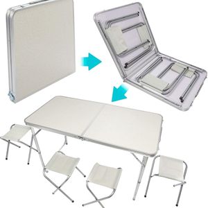 Goodivery ® - multifunctionele klaptafel - Opvouwbare multifunctionele tafel - Kampeertafel - 120 x 60 x 5 cm - Wit