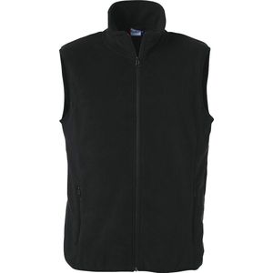 Clique Basic Polar Fleece Vest Zwart maat 4XL