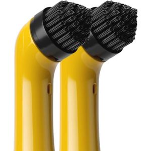 Vervangbare elektrische schrobborstelkop - Pack van 2 - Harde borstelharen voor voertuigen - Ideaal voor verhoogde details