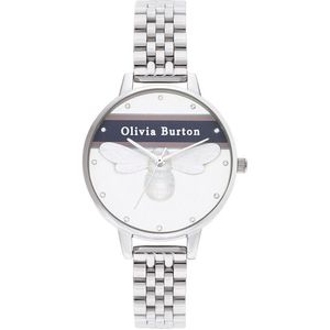 Olivia Burton Vasity - Dameshorloge - OB16VS07 - Zilver - Stalen horlogeband - 34 MM