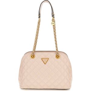 Guess Giully Dome Satchel Dames Schoudertas - Light Beige - One Size