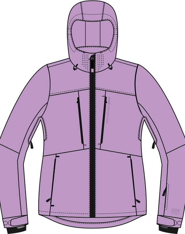 Protest Prtbeverly – Skijas Dames – Waterafstotende afwerking – Winterjas – Waterkolom 20K – Thistle Purple