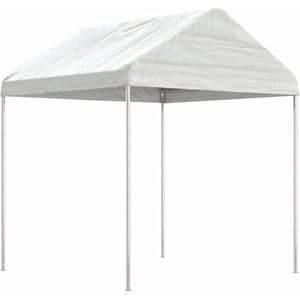 The Living Store Partytent - Wit - 2.28 x 2.23 x 2.69 m - PE Materiaal - Stalen Frame