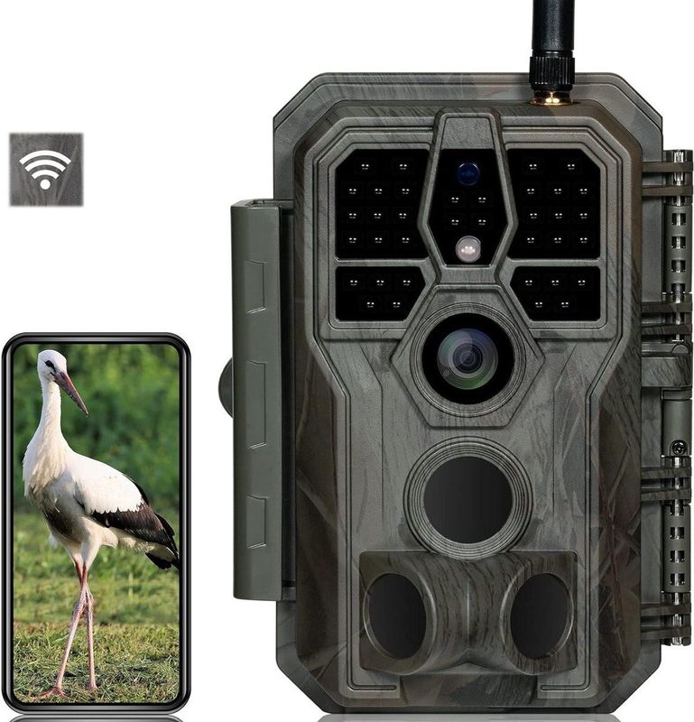 Spy Camera Wildcamera - Wifi - 64MP - Nachtzicht - Bewegingsmelder - Voor Buiten