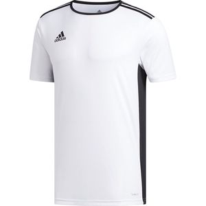 adidas Entrada 18 Trikot Heren Sportshirt - Wit/Zwart - Maat M