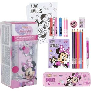 Tekenen, Kleuren, Kerst, Verjaardag, Schrijf- en tekenset Minnie Mouse 25 Onderdelen - Disney - Roze