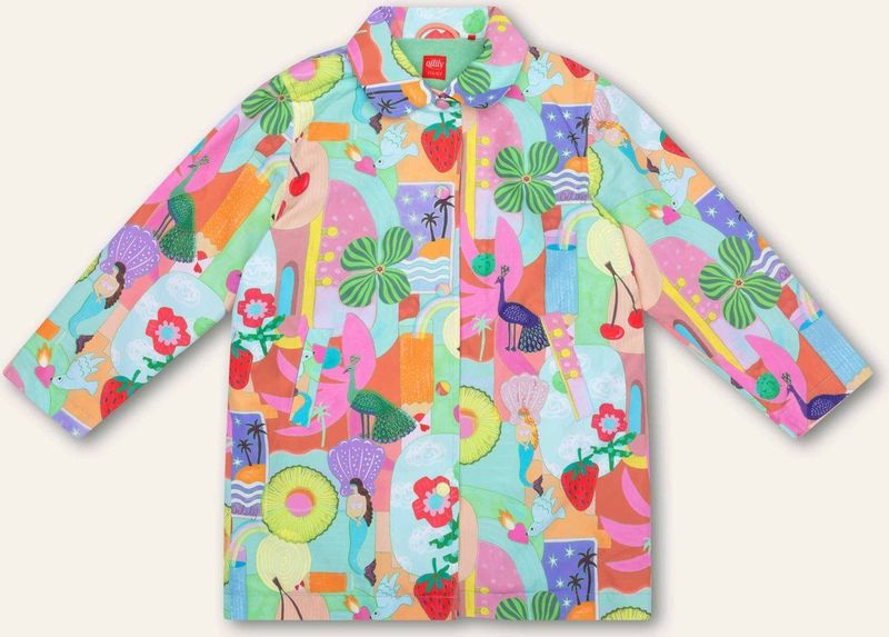 Oilily - Cherries coat - Groen - 104/4yr