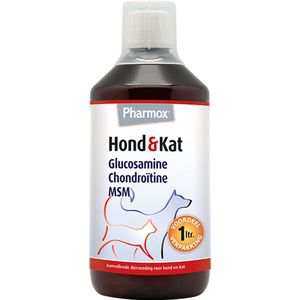 Pharmox Hond & Kat Glucosamine 1000 ml - Belangrijke bouwsteen voor honden en katten - Geschikt voor ieder type hond of kat