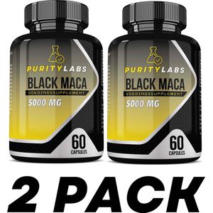 PurityLabs - Maca - Testosteron Capsules - 2 Pack - 100% Natuurlijk - Laboratorium Getest