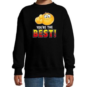 Funny emoticon sweater You are the best zwart voor kids - Fun / cadeau trui 110/116