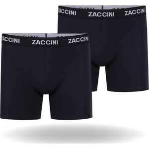 Zaccini Cotton Stretch Boxershorts - Blauw - 2 stuks - Heren onderbroeken - Boxer - 95% Katoen - Maat XL