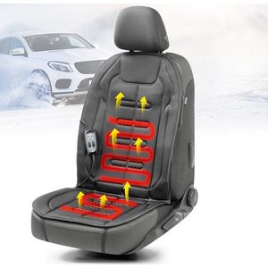 White-Label® Autostoel Verwarming - Warmtekussen - Autostoelhoes Universeel - Zwart