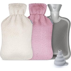 Warm water kruik 2L Roze Beige , 2 Litres