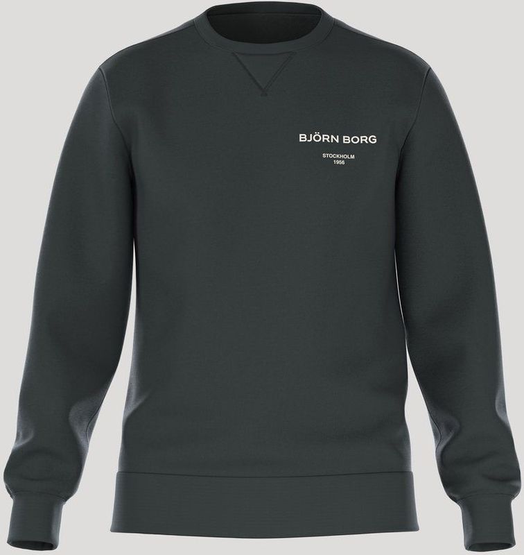 Björn Borg Essential 1 Sweater Heren Urban Chic Groen - Trui Mannen - Maat L - Katoen