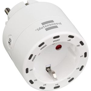 Tijdschakelaar met geïntegreerd LED-display voor binnen - Timer stopcontact met hogere contactbescherming - Wit