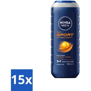 NIVEA MEN - Douchegel - Sport - 500 ml - Bulkverpakking - 15 stuks