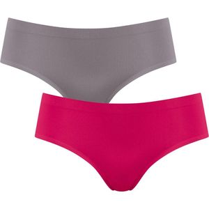 sloggi mOve Dames Hipster - 2-pack - Grijs/Roze - Maat XS