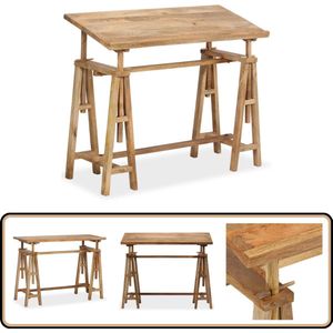 vidaXL Tekentafel Mangohout 116x50x76 cm Tekentafel - Tekentafels - Teken Tafel - Teken Tafels