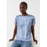 comma - T-Shirt - Zwart