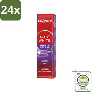 Colgate - Tandpasta - Max White - Purple Reveal - 75 ml - Voordeelverpakking - 24 stuks - Tanden bleken - Colgate