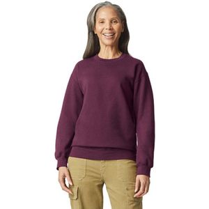 Gildan - Softstyle Midweight Fleece Crewneck Sweater - Maroon maat S