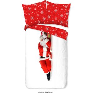 Pure Dekbedovertrek ""kerstman"" - Rood - (135x200 cm) - Microfiber