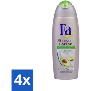 Fa - Douchecrème Met Lotion - Avocado - 250 ml - Voordeelverpakking - 4 stuks