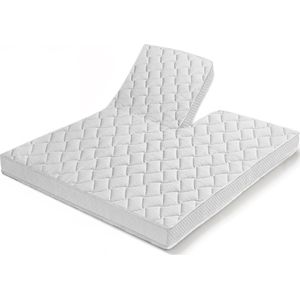 EasyBedden® SPLIT Topdekmatras XXL - Topper 180x200 - 12 cm dik - TENCEL SILVER hoes - HR Koudschuim Hybride GEL - circa 12cm dik - Orthopedisch
