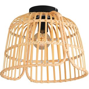 EGLO Glyneath Plafondlamp - E27 - Ø 37,5 cm - Zwart/Hout