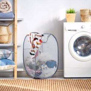 Titel suggestie:Opvouwbare Wasmand - Pop-up Wasmand met Handgrepen - Grote Opvouwbare Opbergmand voor Vuile Kleren - Teddy Organiser Bakken voor Slaapkamer/Badkamer - Grijs
