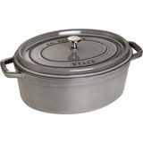 Staub Braadpan Ovaal Cocotte Grafietgrijs - ø 33 cm / 6.7 liter