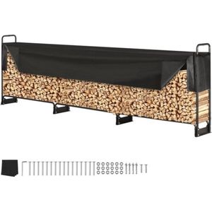 Houtrek - Brandhoutrek - Metaal - Waterdichte Hoes - 300KG