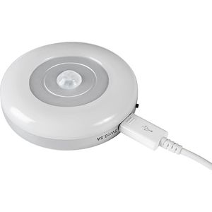 Emuca Led-lamp – Led lampen – Led lampje – USB oplaadbaar – Bewegingssensor – Natuurlijk wit licht – Kunsstof – Metalic grijs