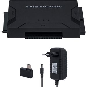 3.0 naar IDE-SATA converter kit voor harde schijf - externe adapter voor 2.5""-3.5"" SATA-SSD HDD - PC compatibel - EU-stekker