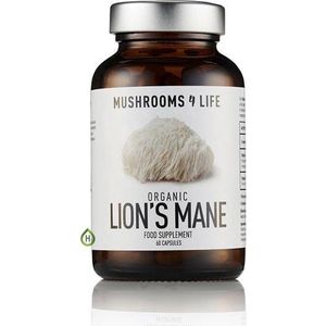 Lion’s Mane Paddenstoelen Bio – 60caps Mushrooms4Life