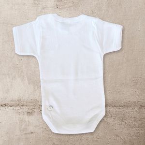Babidu Romper/Body | Basis romper | Korte Mouw | Wit | Unisex | 9 Maand | Maat 74