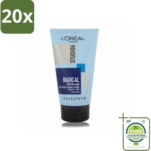 20 x L'Oréal Studio Line Special FX Radical Gel 150 ml - Grootverpakking - Haar Gel - Extreme Fixatie - 24 Uur Hold - Styling Gel - Hanenkam Gel