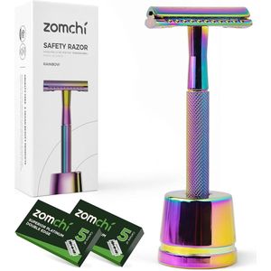 Elegante Dubbelzijdige Veiligheidsscheermes voor Vrouwen - Bamboe Handvat, Duurzaam en Milieuvriendelijk