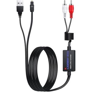 192 kHz Digitale naar Analoge Audio Converter met Optische Kabel en RCA