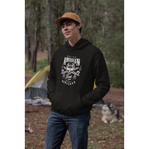 Rick & Rich Ancient Heritage - Hoodie XL - Free Soul Hoodie - Hoodie heren met print -Native American Skull Hoodie - Hoodie heren ronde hals -Native American Hoodie