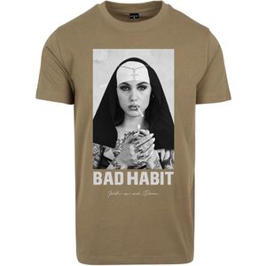Mister Tee - Bad Habit Heren T-shirt - M - Olijfgroen