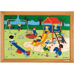 Puzzel Kinderen 40x28cm Speelplaats 24 stukjes Educo