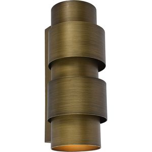 Olucia Ludo - Moderne Wandlamp - Metaal - Brons